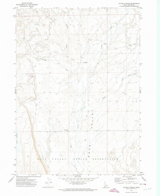 1971 Flying H Ranch, ID - Idaho - USGS Topographic Map