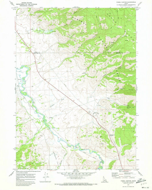 1970 Fossil Canyon, ID - Idaho - USGS Topographic Map