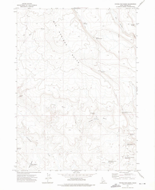 1972 Frying Pan Basin, ID - Idaho - USGS Topographic Map