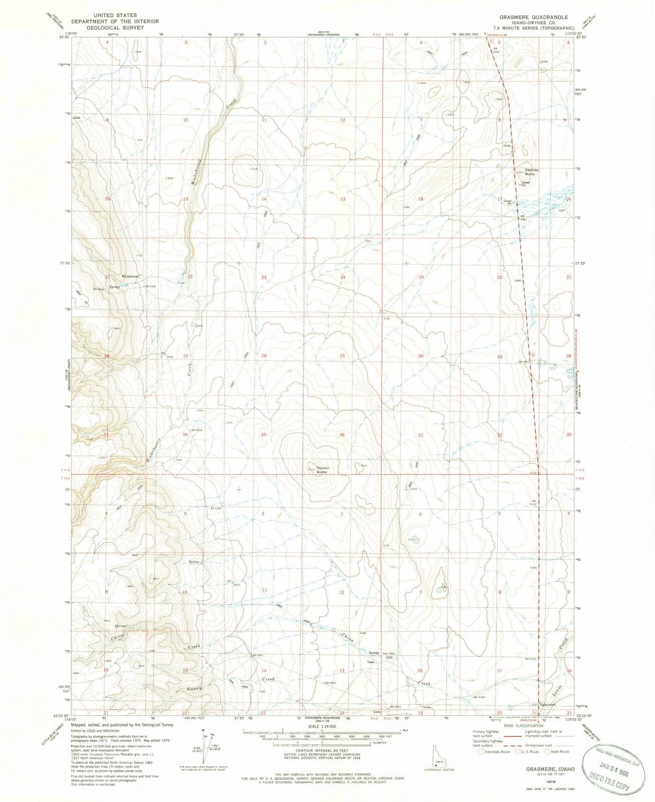 1979 Grasmere, ID - Idaho - USGS Topographic Map