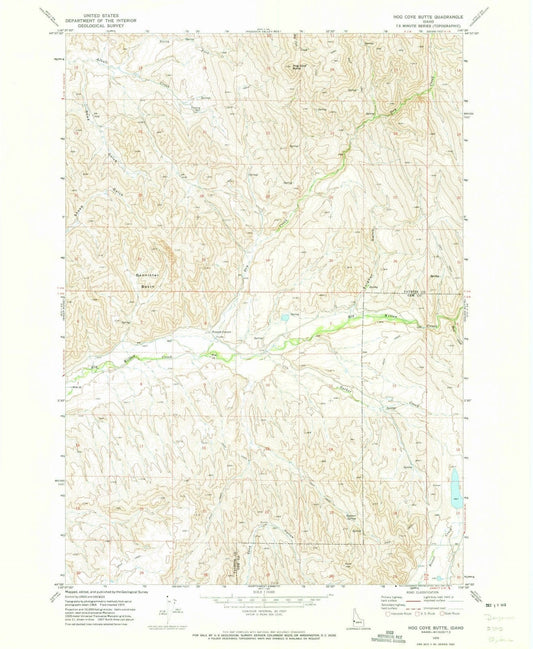1970 Hog Cove Butte, ID - Idaho - USGS Topographic Map