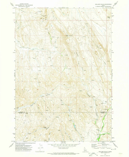 1970 Holland Gulch, ID - Idaho - USGS Topographic Map