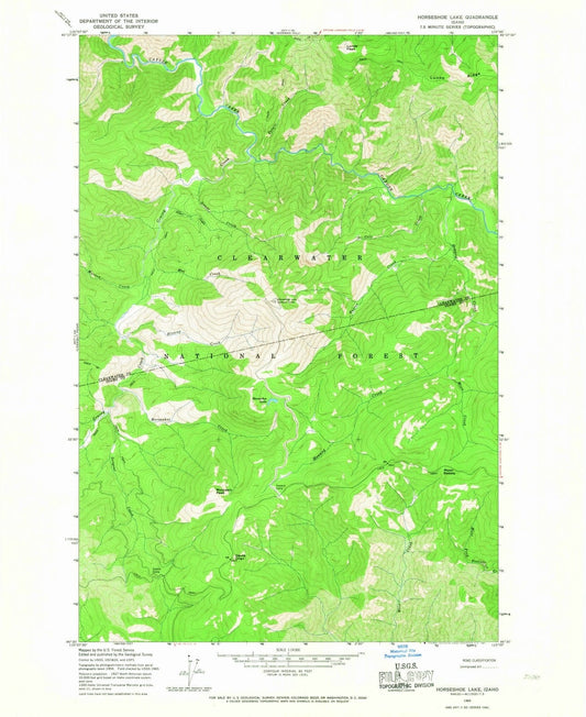 1965 Horseshoe Lake, ID - Idaho - USGS Topographic Map