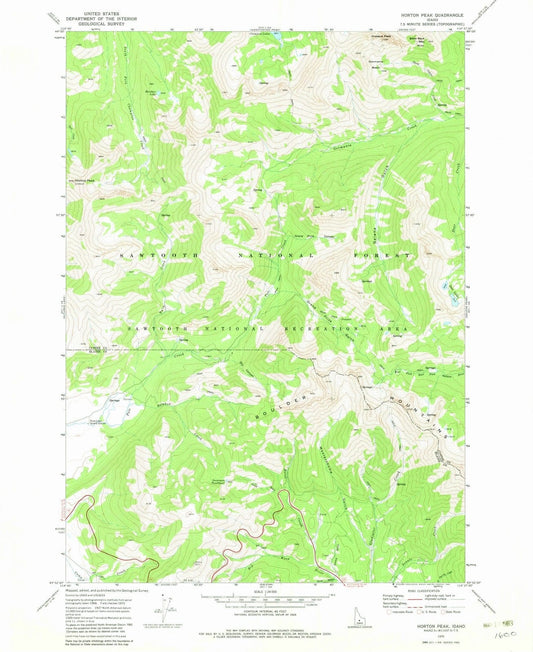 1970 Horton Peak, ID - Idaho - USGS Topographic Map