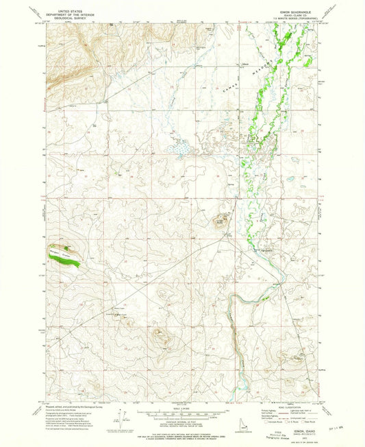 1972 Idmon, ID - Idaho - USGS Topographic Map