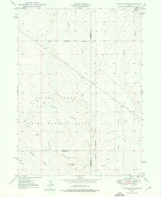 1949 Indian Butte, ID - Idaho - USGS Topographic Map