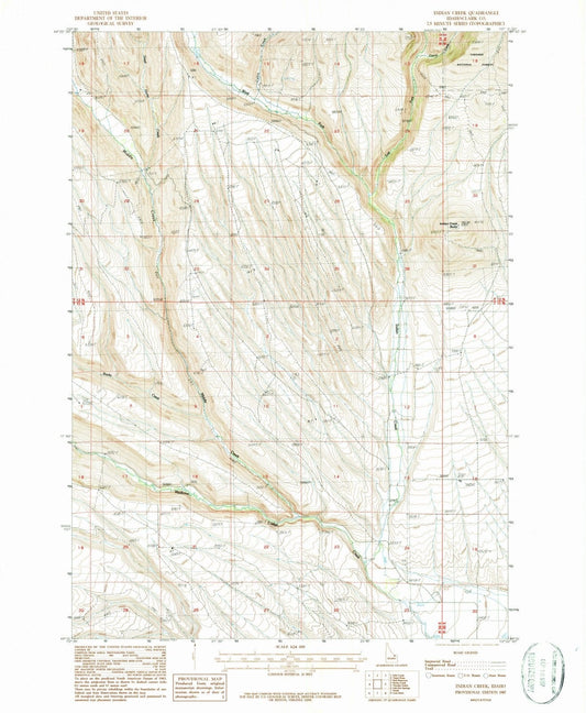 1987 Indian Creek, ID - Idaho - USGS Topographic Map