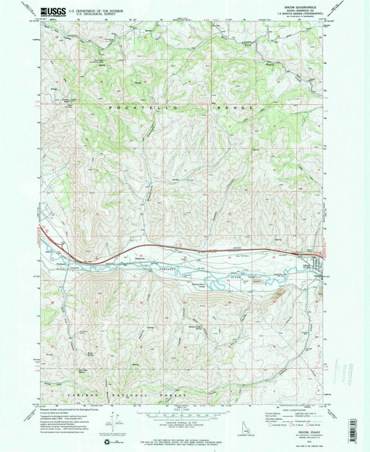 1971 Inkom, ID - Idaho - USGS Topographic Map