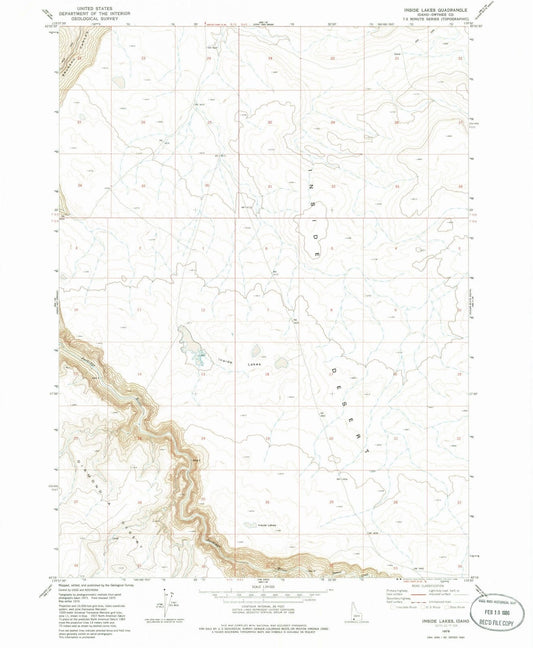 1979 Inside Lakes, ID - Idaho - USGS Topographic Map