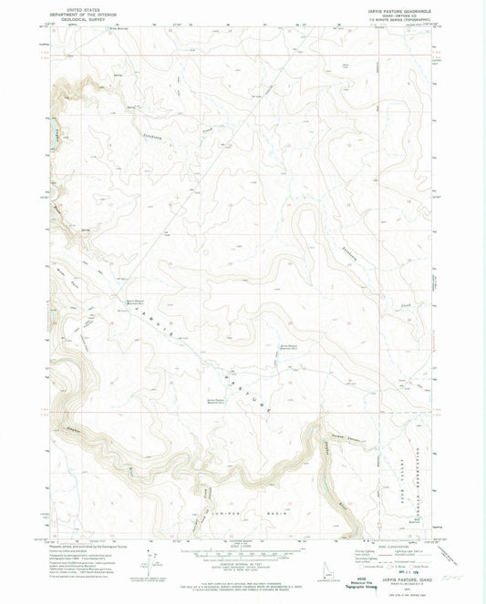 1971 Jarvis Pasture, ID - Idaho - USGS Topographic Map