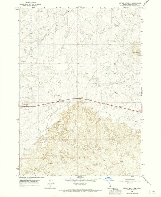 1964 Kettle Butte, ID - Idaho - USGS Topographic Map v3
