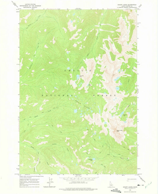 1964 Knapp Lakes, ID - Idaho - USGS Topographic Map