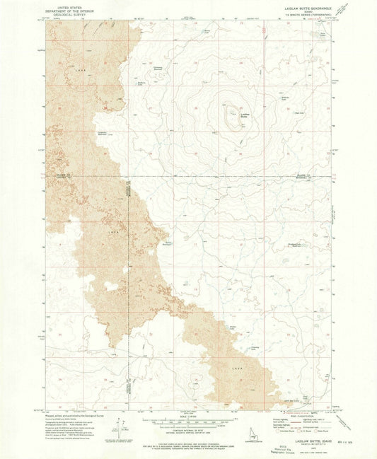 1972 Laidlaw Butte, ID - Idaho - USGS Topographic Map