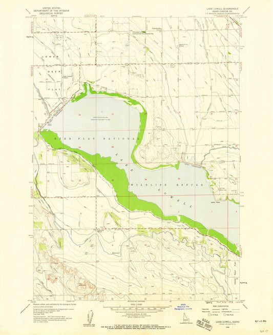 1958 Lake Lowell, ID - Idaho - USGS Topographic Map