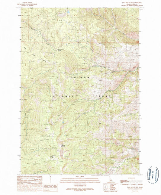 1989 Lake Mountain, ID - Idaho - USGS Topographic Map