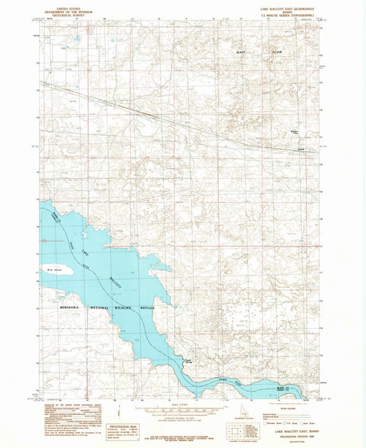 1984 Lake Walcott East, ID - Idaho - USGS Topographic Map