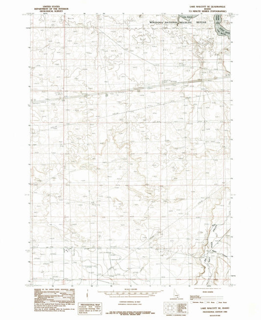 1984 Lake Walcott, ID - Idaho - USGS Topographic Map