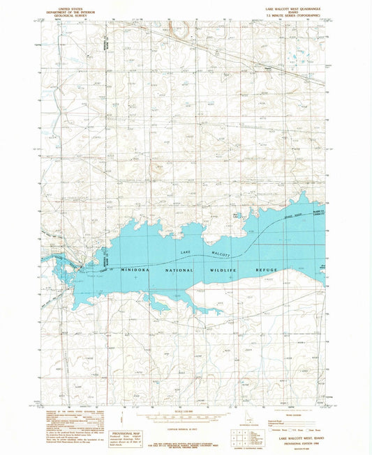 1984 Lake Walcott West, ID - Idaho - USGS Topographic Map