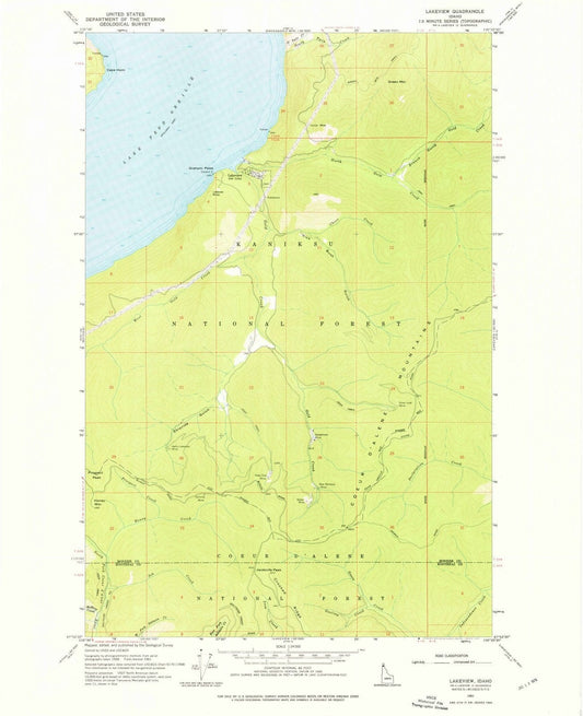1961 Lakeview, ID - Idaho - USGS Topographic Map