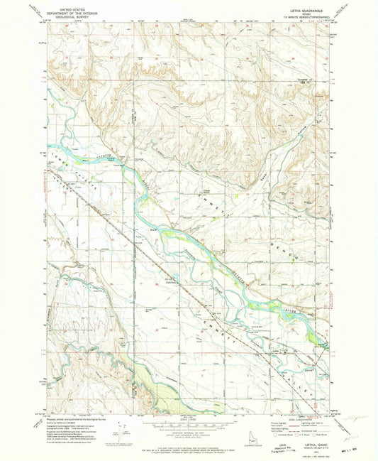 1971 Letha, ID - Idaho - USGS Topographic Map