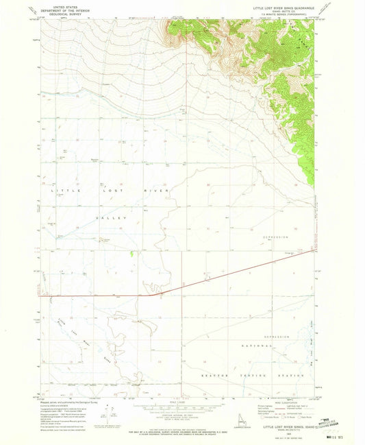 1969 Little Lost River Sinks, ID - Idaho - USGS Topographic Map