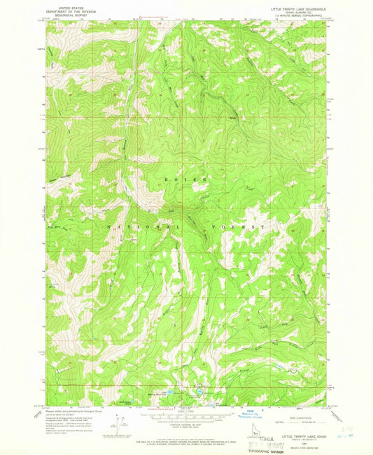 1964 Little Trinity Lake, ID - Idaho - USGS Topographic Map