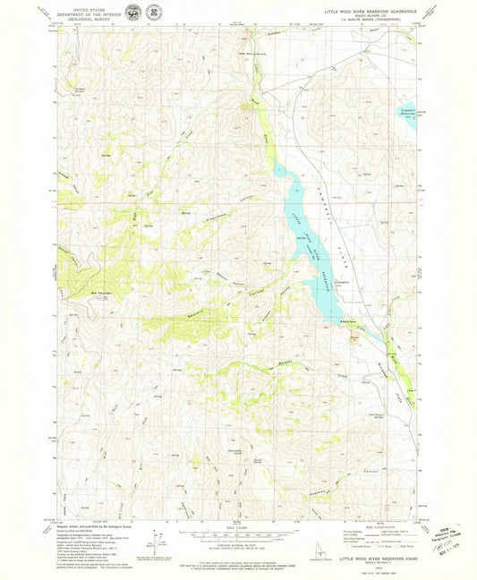 1979 Little Wood River Reservoir, ID - Idaho - USGS Topographic Map