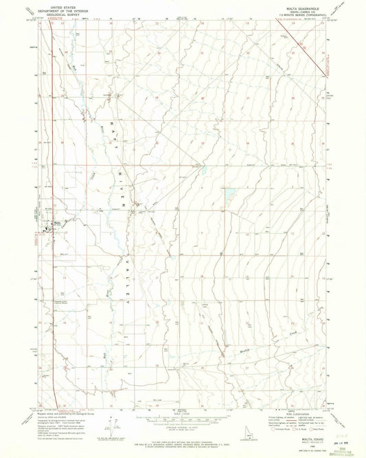1968 Malta, ID - Idaho - USGS Topographic Map v2