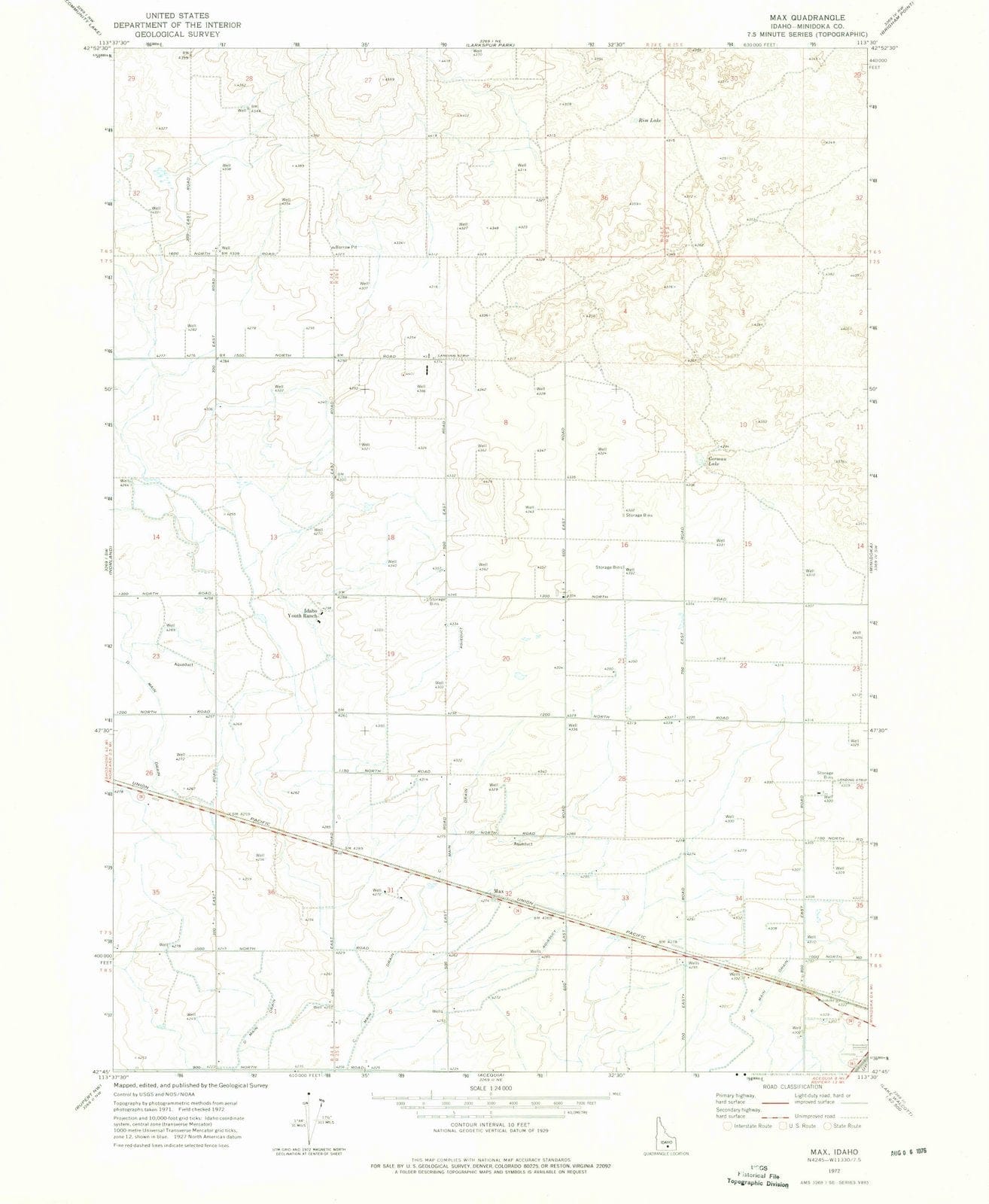 1972 Max, ID - Idaho - USGS Topographic Map