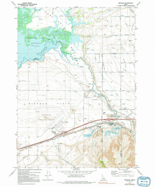 1971 Michaud, ID - Idaho - USGS Topographic Map