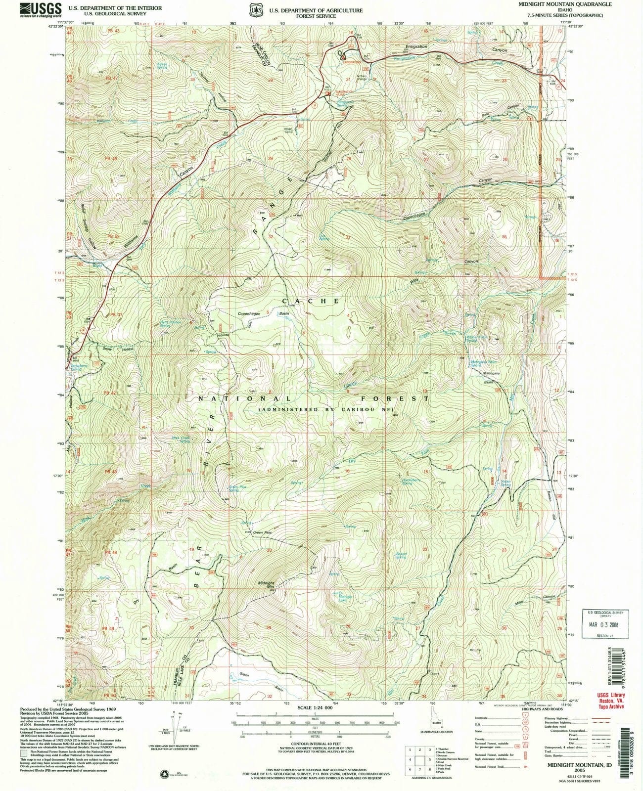 2005 Midnight Mountain, ID - Idaho - USGS Topographic Map