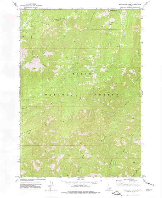 1972 Miller MTN East, ID - Idaho - USGS Topographic Map