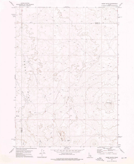 1972 Mosby Butte, ID - Idaho - USGS Topographic Map