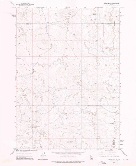 1972 Mosby Well, ID - Idaho - USGS Topographic Map