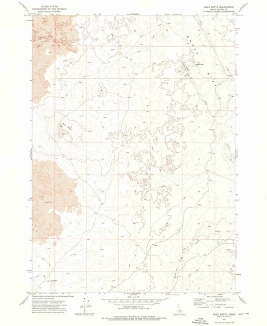 1972 Mule Butte, ID - Idaho - USGS Topographic Map