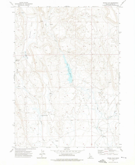 1972 Nichol Flat, ID - Idaho - USGS Topographic Map