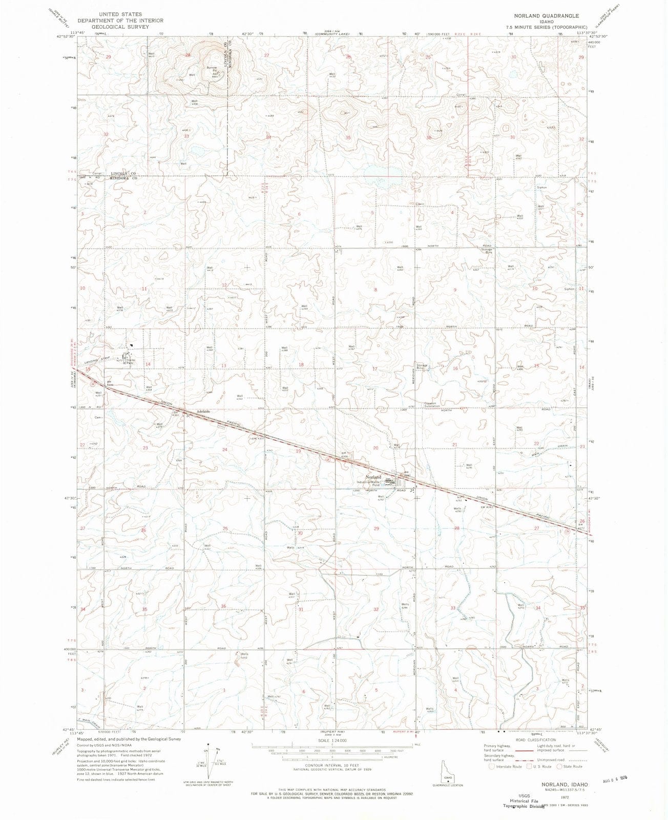 1972 Norland, ID - Idaho - USGS Topographic Map