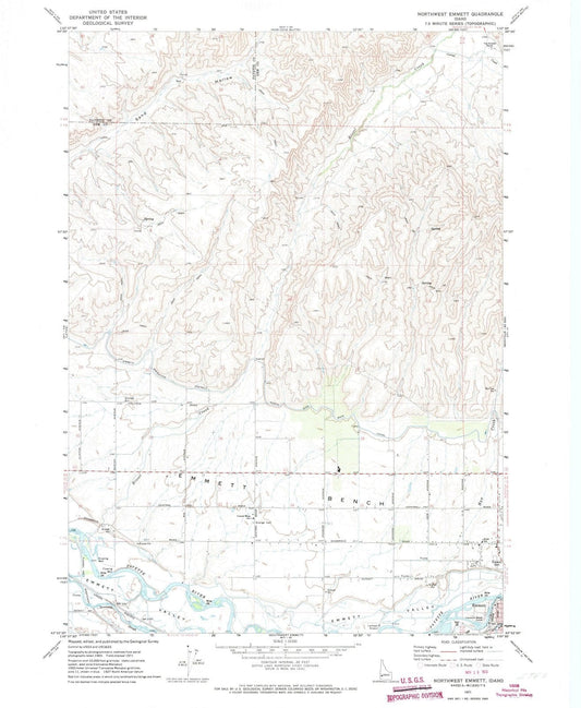 1971 Northwest Emmett, ID - Idaho - USGS Topographic Map