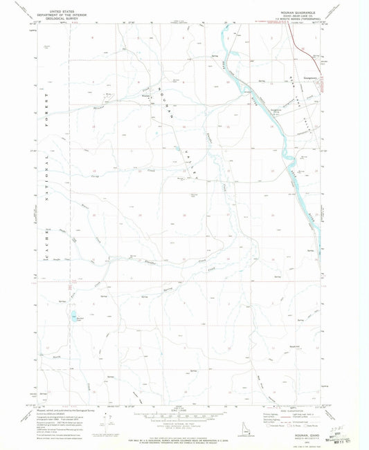 1970 Nounan, ID - Idaho - USGS Topographic Map