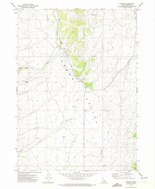 1971 Pauline, ID - Idaho - USGS Topographic Map