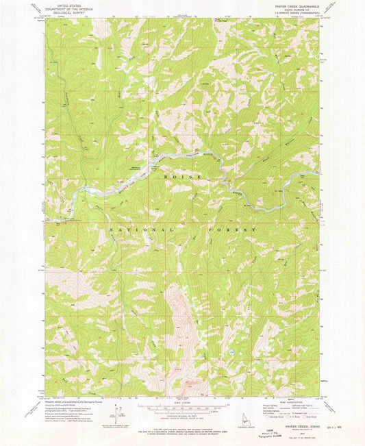 1972 Phifer Creek, ID - Idaho - USGS Topographic Map