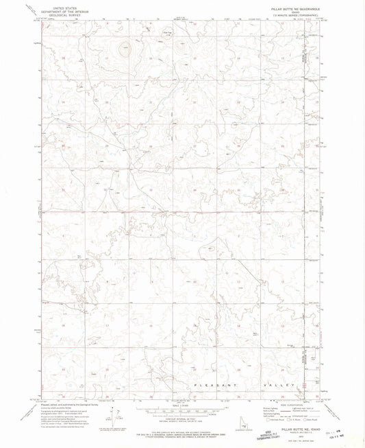 1972 Pillar Butte, ID - Idaho - USGS Topographic Map