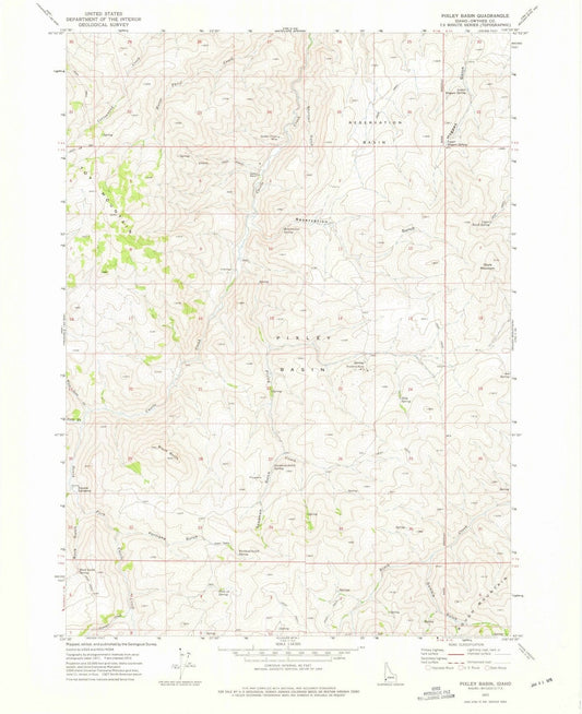 1972 Pixley Basin, ID - Idaho - USGS Topographic Map