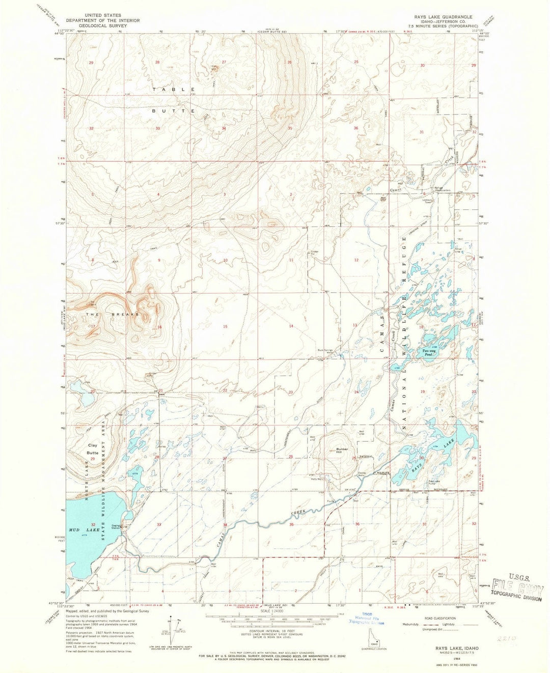 1964 Rays Lake, ID - Idaho - USGS Topographic Map