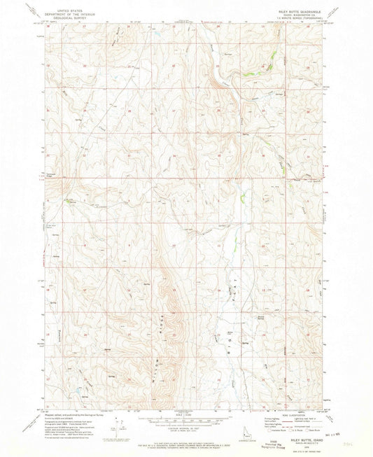 1970 Riley Butte, ID - Idaho - USGS Topographic Map