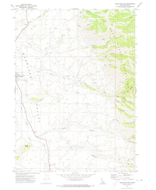 1971 Rockland East, ID - Idaho - USGS Topographic Map