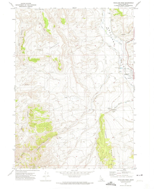1971 Rockland West, ID - Idaho - USGS Topographic Map