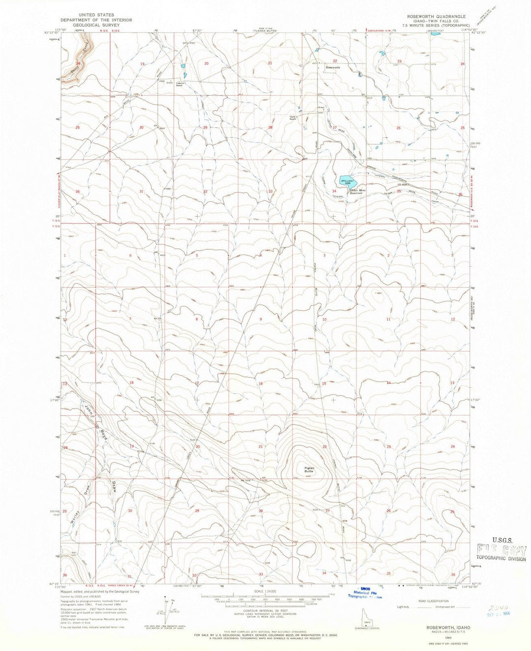 1964 Roseworth, ID - Idaho - USGS Topographic Map