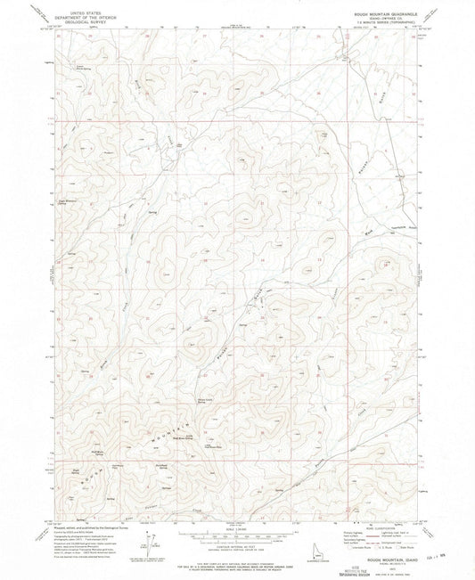 1972 Rough Mountain, ID - Idaho - USGS Topographic Map v2