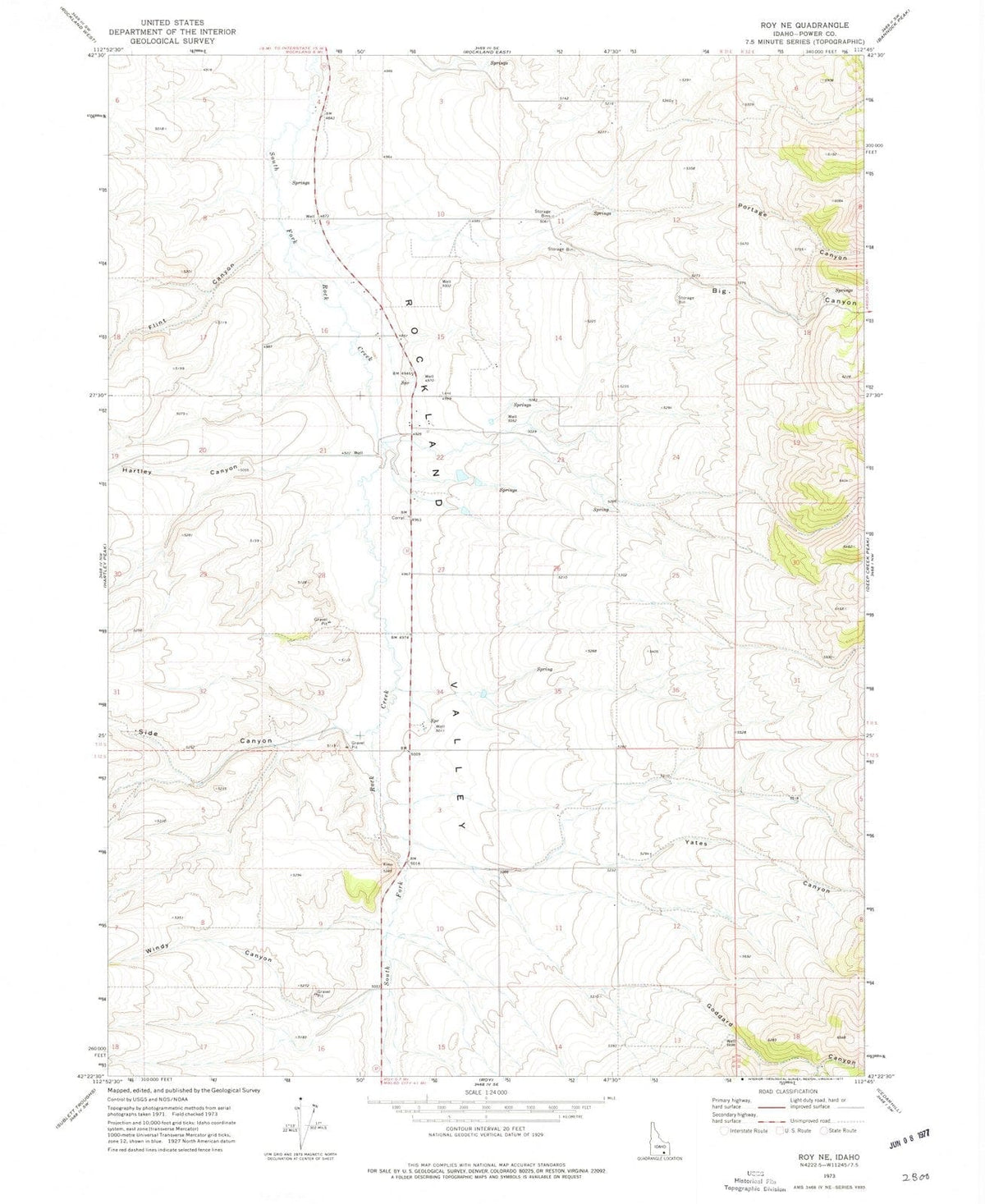 1973 Roy, ID - Idaho - USGS Topographic Map